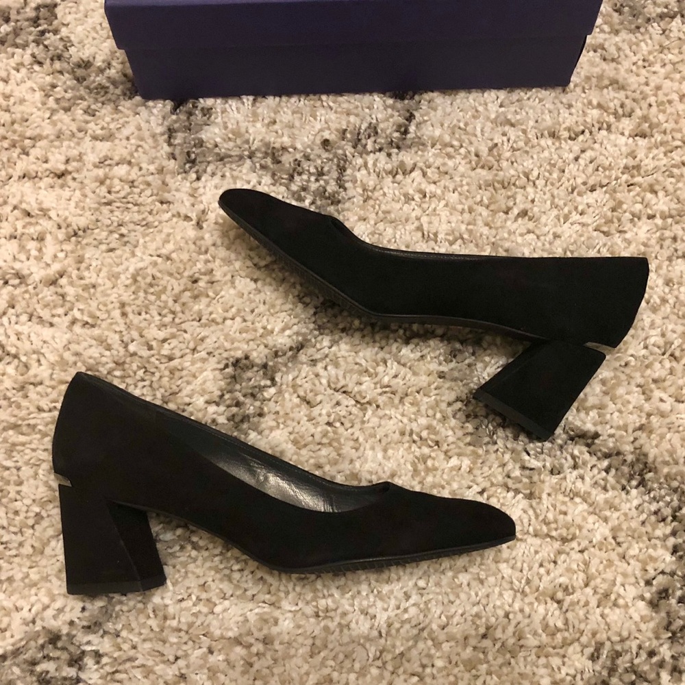 Marymid Suede Block Heel Pumps